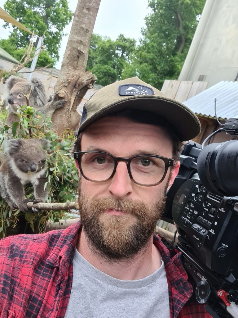 Creative Director Rob Wootton directing some Koalas, who are ready for their close up.